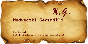 Medveczki Gertrúd névjegykártya